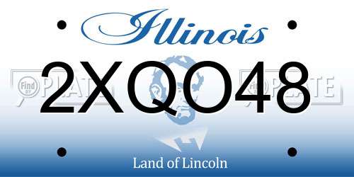 2XQO48 Illinois License Plate
