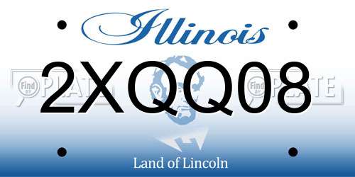 2XQQ08 Illinois License Plate