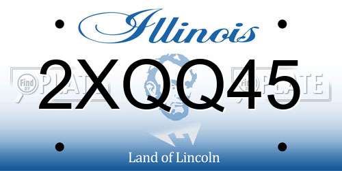 2XQQ45 Illinois License Plate