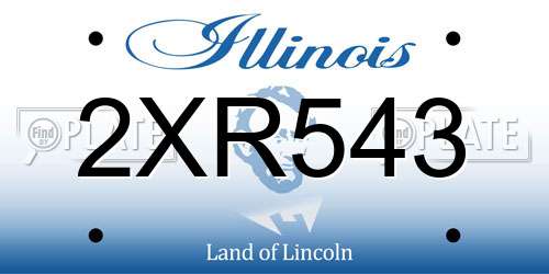 2XR543 Illinois License Plate