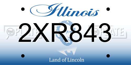 2XR843 Illinois License Plate