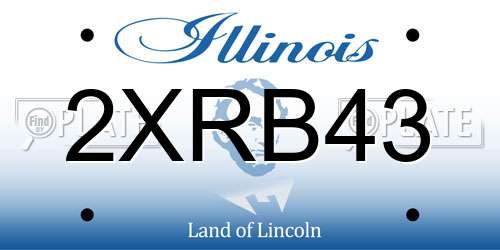 2XRB43 Illinois License Plate