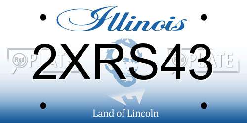 2XRS43 Illinois License Plate