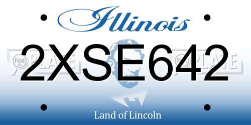 2XSE642 Illinois License Plate