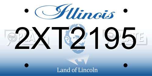 2XT2195 Illinois License Plate