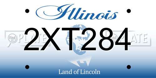 2XT284 Illinois License Plate