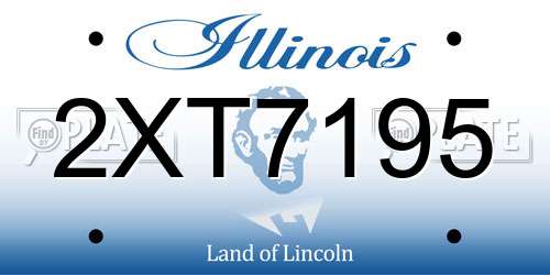 2XT7195 Illinois License Plate