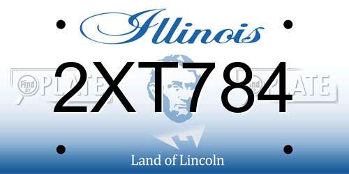 2XT784 Illinois License Plate