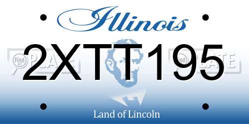 2XTT195 Illinois License Plate
