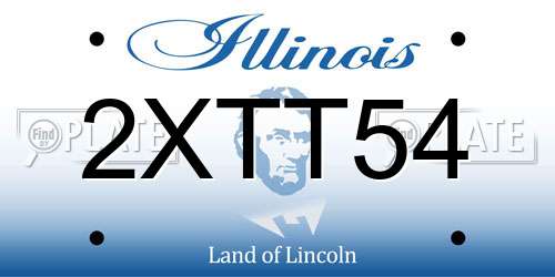 2XTT54 Illinois License Plate