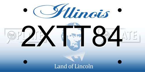 2XTT84 Illinois License Plate
