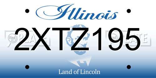 2XTZ195 Illinois License Plate