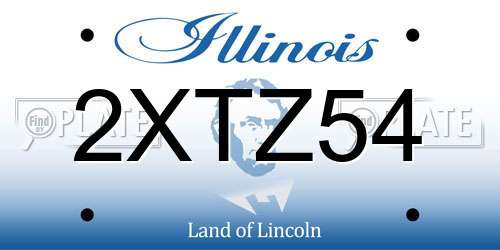 2XTZ54 Illinois License Plate