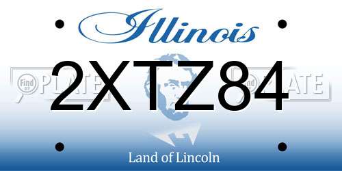 2XTZ84 Illinois License Plate