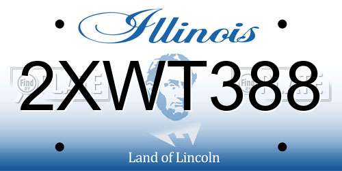 2XWT388 Illinois License Plate