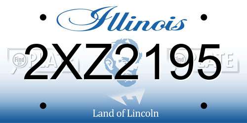 2XZ2195 Illinois License Plate