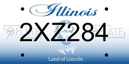 2XZ284 Illinois License Plate