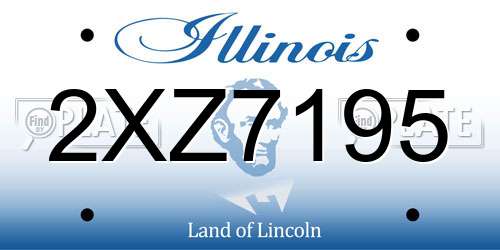 2XZ7195 Illinois License Plate