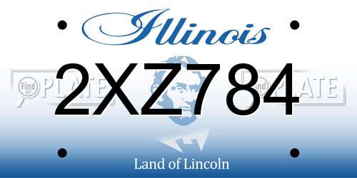 2XZ784 Illinois License Plate