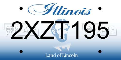 2XZT195 Illinois License Plate