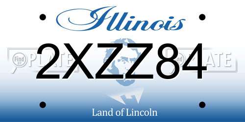 2XZZ84 Illinois License Plate