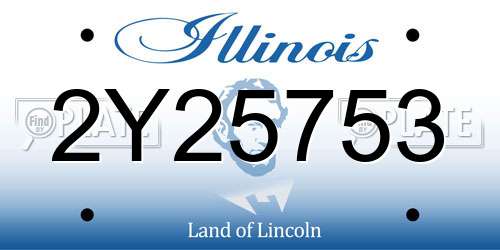 2Y25753 Illinois License Plate