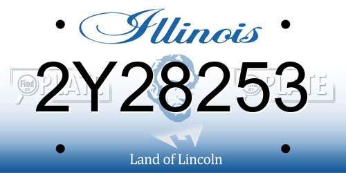 2Y28253 Illinois License Plate