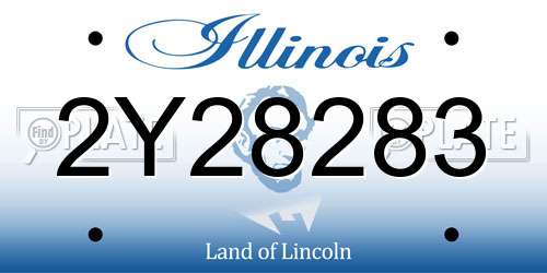 2Y28283 Illinois License Plate