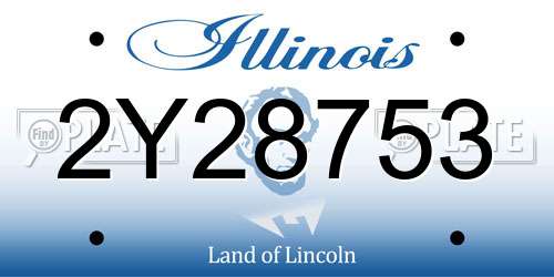 2Y28753 Illinois License Plate