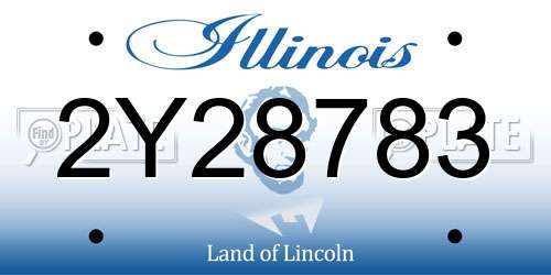 2Y28783 Illinois License Plate