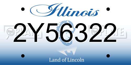 2Y56322 Illinois License Plate