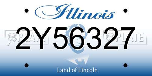 2Y56327 Illinois License Plate