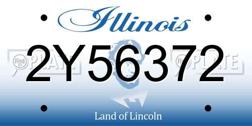 2Y56372 Illinois License Plate