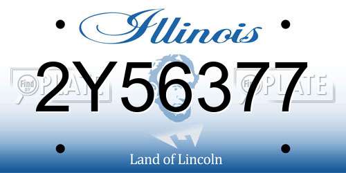 2Y56377 Illinois License Plate