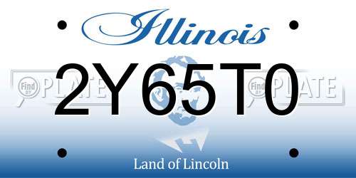 2Y65T0 Illinois License Plate