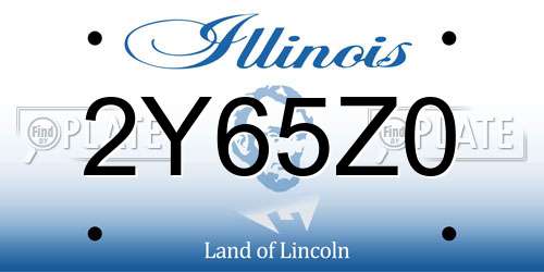 2Y65Z0 Illinois License Plate