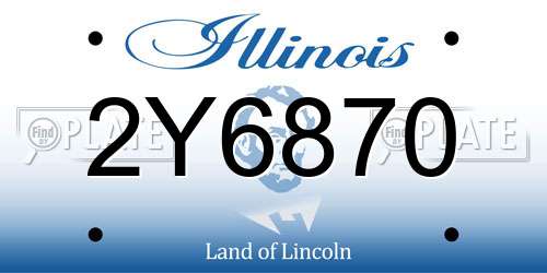 2Y6870 Illinois License Plate