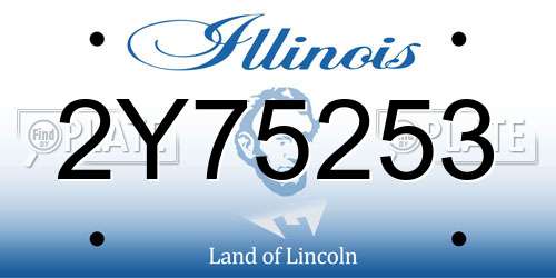 2Y75253 Illinois License Plate