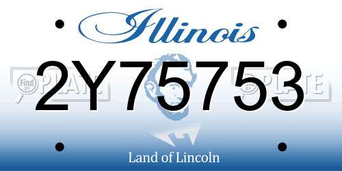 2Y75753 Illinois License Plate