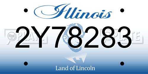 2Y78283 Illinois License Plate
