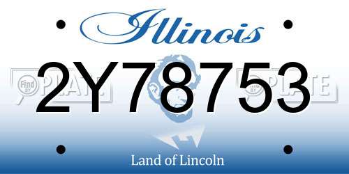 2Y78753 Illinois License Plate