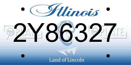 2Y86327 Illinois License Plate