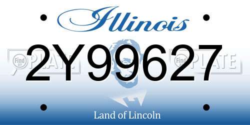 2Y99627 Illinois License Plate