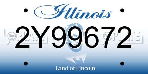 2Y99672 Illinois License Plate