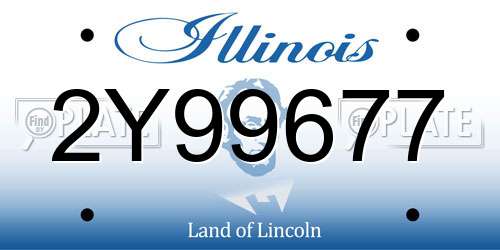 2Y99677 Illinois License Plate