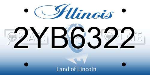 2YB6322 Illinois License Plate