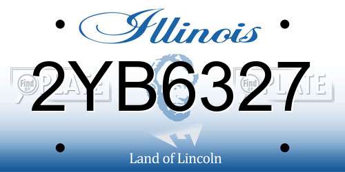 2YB6327 Illinois License Plate