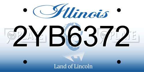 2YB6372 Illinois License Plate