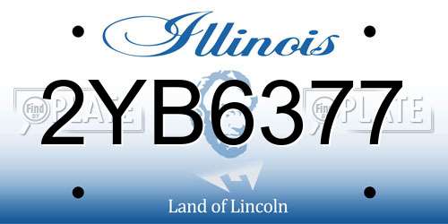 2YB6377 Illinois License Plate