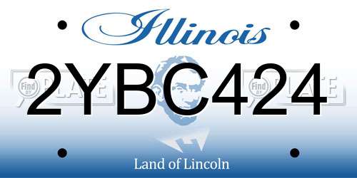 2YBC424 Illinois License Plate
